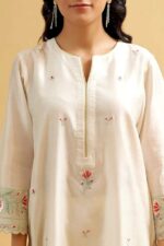 Ivory Embroidered Kurta Set